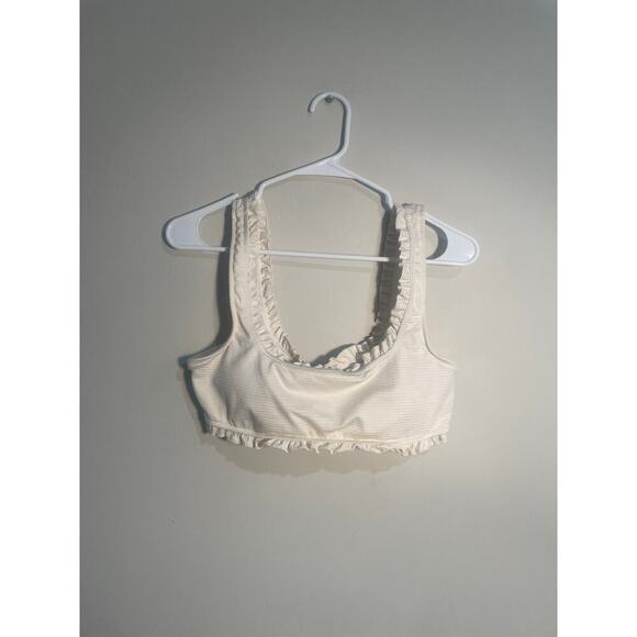 Dippin Daisy’s Cream Crinkle Square Neck Bikini Top - Picture 2 of 8